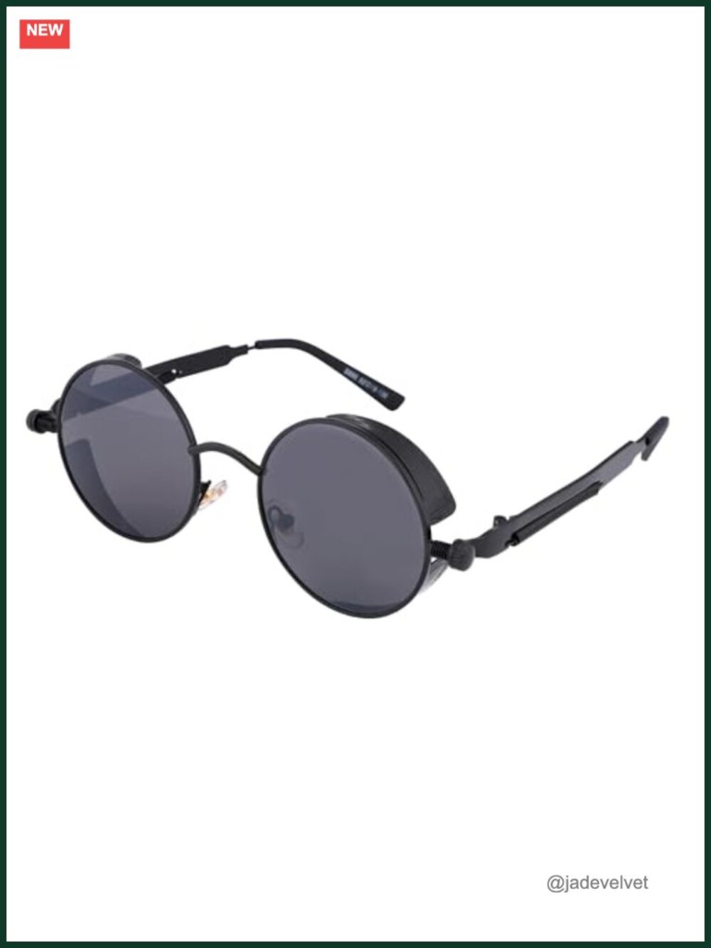Retro Gothic Steampunk Round Metal Sunglasses Unisex Punk Festival Cosplay
